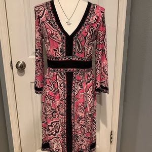 Pink paisley print dress